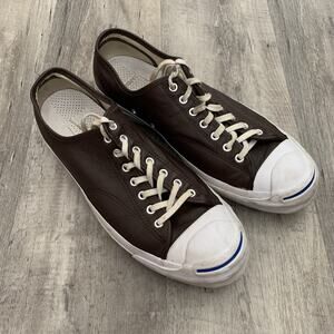 Converse Jack Purcell Signature OX Sneakers Mens 13D Burnt Umber Leather 149911C